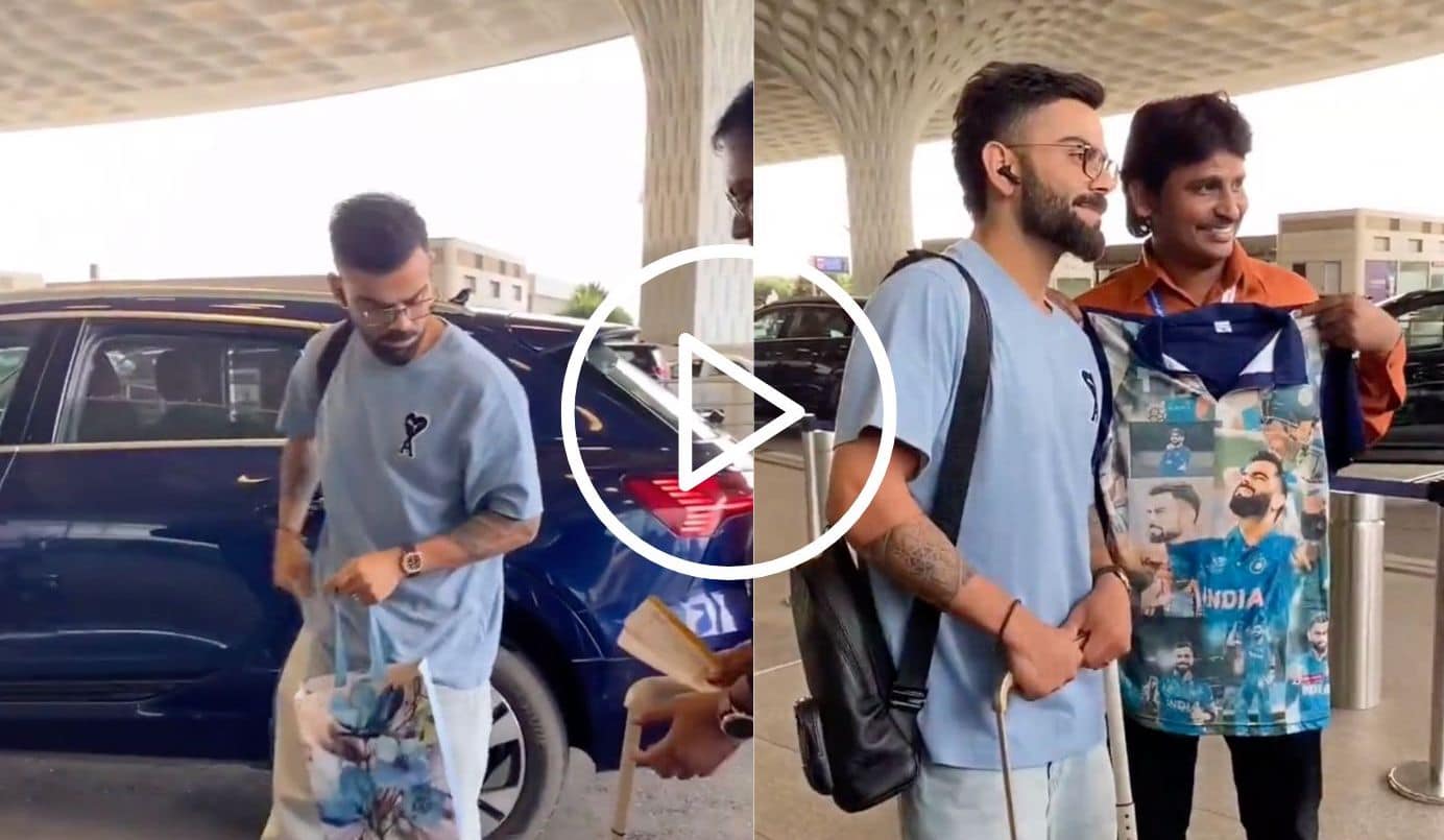 [Watch] Virat Kohli Obliges Fans' Picture Requests At The Airport Ahead of the Asia Cup 2023